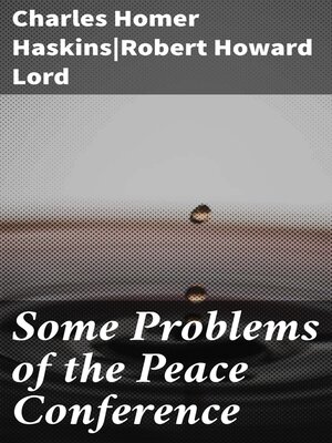cover image of Some Problems of the Peace Conference